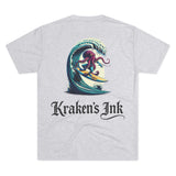 Kraken's Ink Surfing USA Unisex Tri-Blend Crew Tee