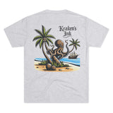Kraken's Ink Coconut Palm Unisex Tri-Blend Crew Tee