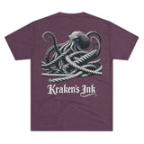 Kraken's Ink Rope Tangle Unisex Tri-Blend Crew Tee