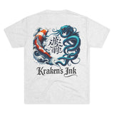 Kraken's Ink Koi Fish Unisex Tri-Blend Crew Tee
