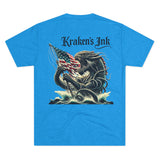 Kraken's Ink Fly the Flag Unisex Tri-Blend Crew Tee