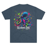 Kraken's Ink Paintball Splatter Unisex Tri-Blend Crew Tee