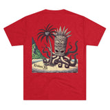 Kraken's Ink Tiki Island Unisex Tri-Blend Crew Tee
