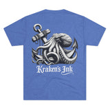 Kraken's Ink Fallen Anchor Unisex Tri-Blend Tee
