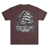 Kraken's Ink Sail the Seas Unisex Tri-Blend Crew Tee
