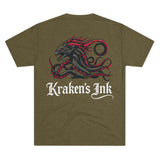 Kraken's Ink Dragon Unisex Tri-Blend Crew Tee
