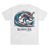Kraken's Ink Surf Style Unisex Tri-Blend Crew Tee