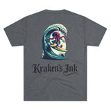 Kraken's Ink Surfing USA Unisex Tri-Blend Crew Tee