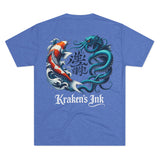 Kraken's Ink Koi Fish Unisex Tri-Blend Crew Tee