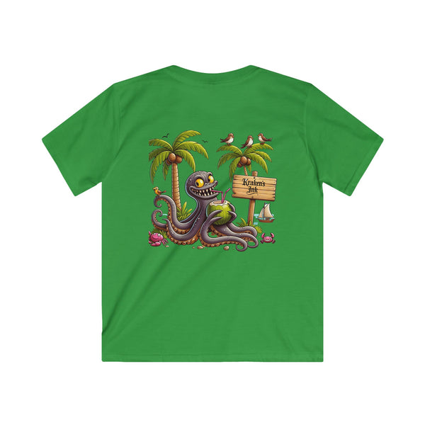 Kraken's Ink Coconut Drink Unisex Kids Softstyle Tee