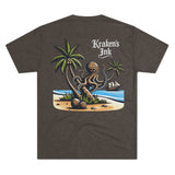 Kraken's Ink Coconut Palm Unisex Tri-Blend Crew Tee