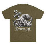 Kraken's Ink Fallen Anchor Unisex Tri-Blend Tee