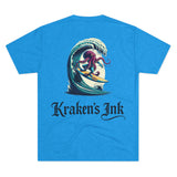 Kraken's Ink Surfing USA Unisex Tri-Blend Crew Tee