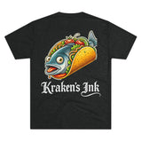 Kraken's Ink Taco Fish Unisex Tri-Blend Crew Tee