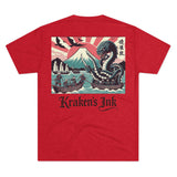 Kraken's Ink Ancient Japan Unisex Tri-Blend Crew Tee