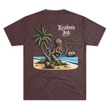 Kraken's Ink Coconut Palm Unisex Tri-Blend Crew Tee