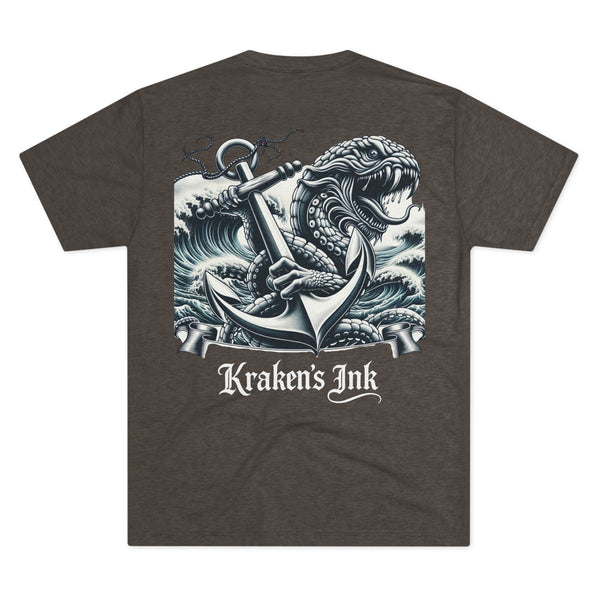 Kraken's Ink Anchor Drop Unisex Tri-Blend Crew Tee