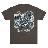 Kraken's Ink Anchor Drop Unisex Tri-Blend Crew Tee