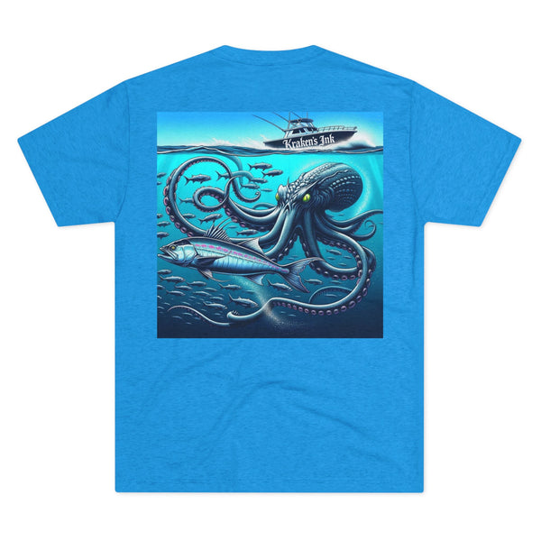 Kraken's Ink Below Unisex Tri-Blend Crew Tee