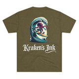 Kraken's Ink Surfing USA Unisex Tri-Blend Crew Tee