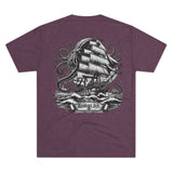 Kraken's Ink Sail the Seas Unisex Tri-Blend Crew Tee