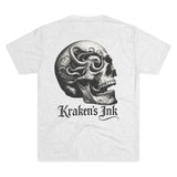 Kraken's Ink Skull Hatch Unisex Tri-Blend Crew Tee