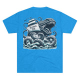 Kraken's Ink Ship Attack Unisex Tri-Blend Crew Tee