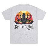Kraken's Ink Sunset Shadow Unisex Tri-Blend Crew Tee