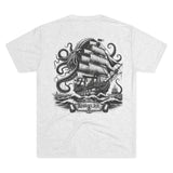Kraken's Ink Sail the Seas Unisex Tri-Blend Crew Tee