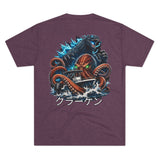 Kraken's Ink Godzilla & Kraken (クラーケン) Unisex Tri-Blend Crew Tee