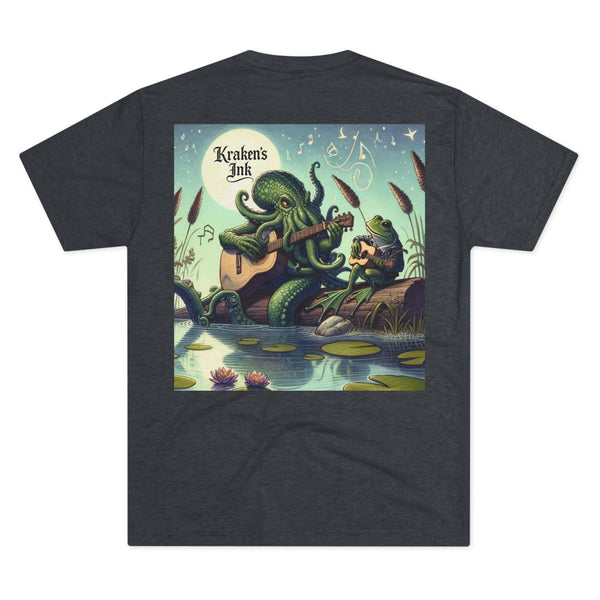Kraken's Ink Kraken & The Frog Unisex Tri-Blend Crew Tee