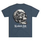 Kraken's Ink Skull Hatch Unisex Tri-Blend Crew Tee