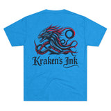 Kraken's Ink Dragon Unisex Tri-Blend Crew Tee