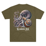Kraken's Ink The Kraken & The Snail Unisex Tri-Blend Crew Tee
