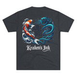 Kraken's Ink Koi Fish Unisex Tri-Blend Crew Tee