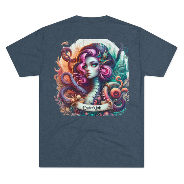 Kraken's Ink Mermaid Glam Unisex Tri-Blend Crew Tee