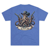 Kraken's Ink Six Shooter Unisex Tri-Blend Crew Tee
