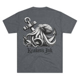 Kraken's Ink Fallen Anchor Unisex Tri-Blend Tee