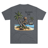 Kraken's Ink Coconut Palm Unisex Tri-Blend Crew Tee