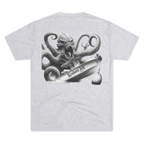 Kraken's Ink Boat Attack Unisex Tri-Blend Crew Tee