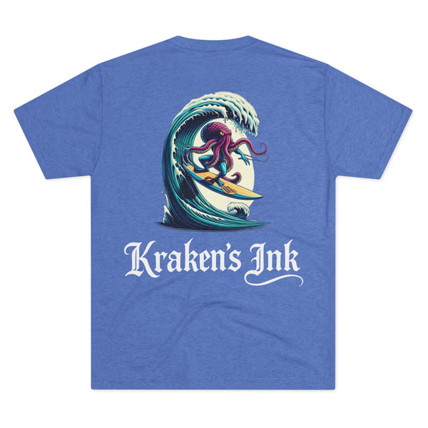 Kraken's Ink Surfing USA Unisex Tri-Blend Crew Tee
