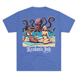 Kraken's Ink Bikini Time Unisex Tri-Blend Crew Tee