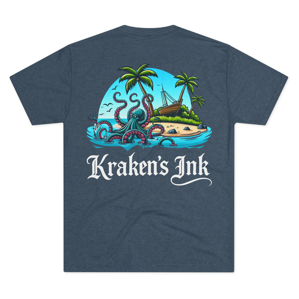 Kraken's Ink Island Livin' Unisex Tri-Blend Crew Tee