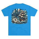 Kraken's Ink Compass Path Tri-Blend Crew Tee