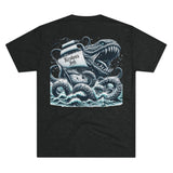 Kraken's Ink Ship Attack Unisex Tri-Blend Crew Tee