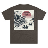 Kraken's Ink Ancient Sunset Unisex Tri-Blend Crew Tee