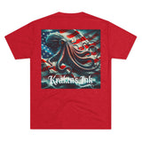 Kraken's Ink Stars and Stripes Unisex Tri-Blend Crew Tee