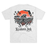 Kraken's Ink FL Waters Unisex Tri-Blend Crew Tee