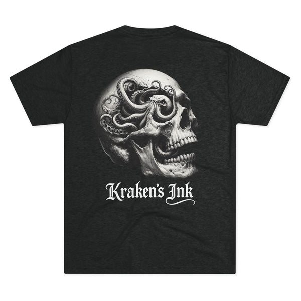 Kraken's Ink Skull Hatch Unisex Tri-Blend Crew Tee