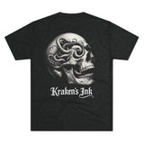 Kraken's Ink Skull Hatch Unisex Tri-Blend Crew Tee